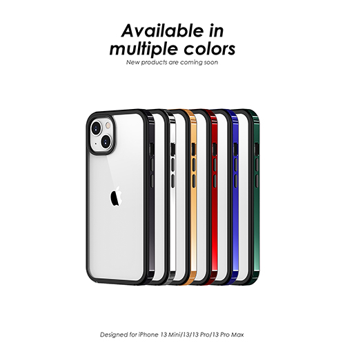 Borde metálico brillante con teléfono de TPU